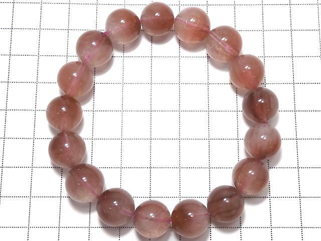[Video][One of a kind] Red Rutilated Quartz AAA- Round 12mm Bracelet NO.10