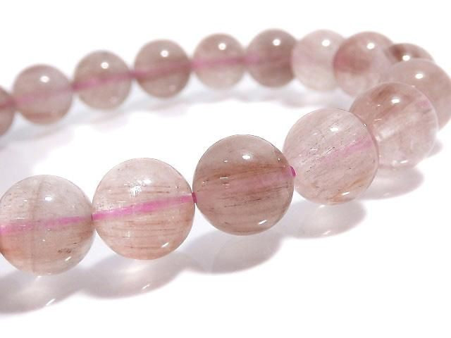 [Video][One of a kind] Red Rutilated Quartz AA++ Round 9mm Bracelet NO.103