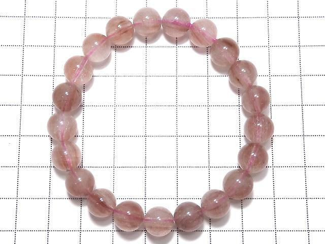 [Video][One of a kind] Red Rutilated Quartz AA++ Round 9mm Bracelet NO.103