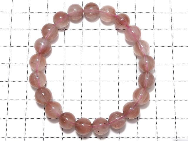 [Video][One of a kind] Red Rutilated Quartz AA++ Round 9mm Bracelet NO.104