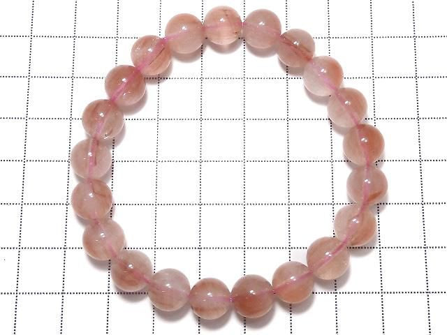 [Video][One of a kind] Red Rutilated Quartz AA++ Round 9mm Bracelet NO.105