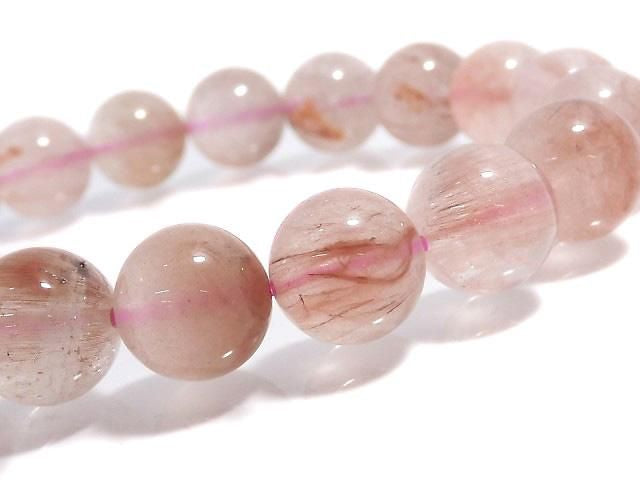 [Video][One of a kind] Red Rutilated Quartz AA++ Round 10mm Bracelet NO.106