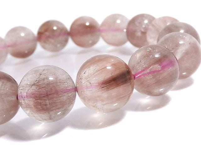 [Video][One of a kind] Red Rutilated Quartz AA++ Round 12mm Bracelet NO.109