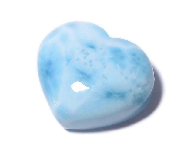 [Video][One of a kind] High Quality Larimar Pectolite AAA Heart [Half Drilled Hole] 1pc NO.76