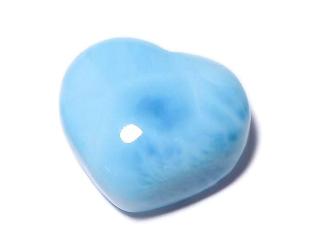 [Video][One of a kind] High Quality Larimar Pectolite AAA Heart [Half Drilled Hole] 1pc NO.77