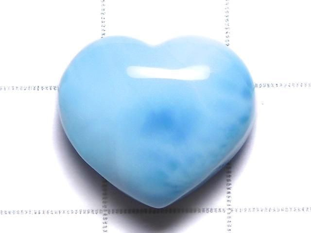 [Video][One of a kind] High Quality Larimar Pectolite AAA Heart [Half Drilled Hole] 1pc NO.77