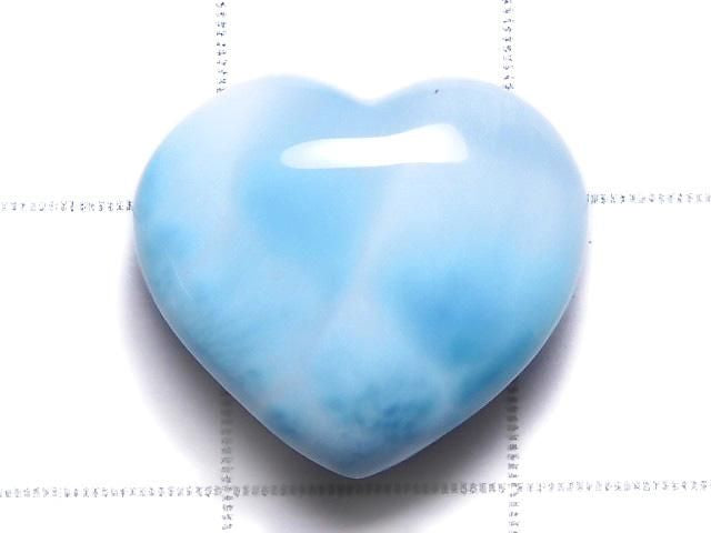 [Video][One of a kind] High Quality Larimar Pectolite AAA Heart [Half Drilled Hole] 1pc NO.80