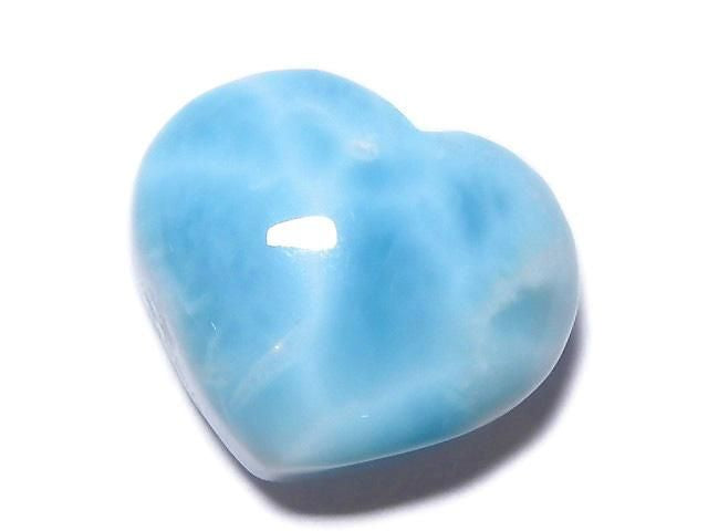 [Video][One of a kind] High Quality Larimar Pectolite AAA Heart [Half Drilled Hole] 1pc NO.84