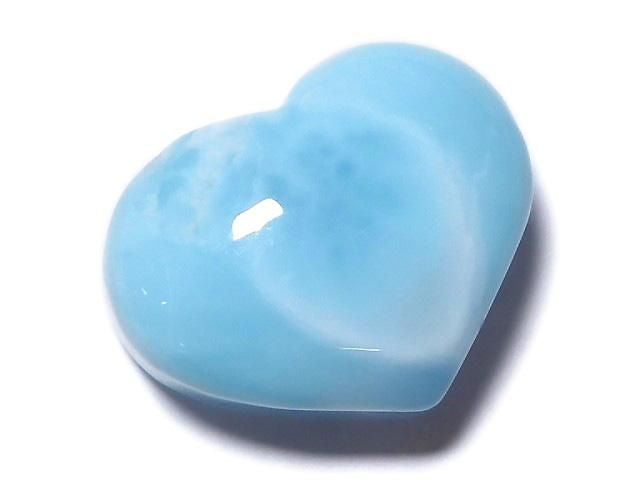 [Video][One of a kind] High Quality Larimar Pectolite AAA Heart [Half Drilled Hole] 1pc NO.86