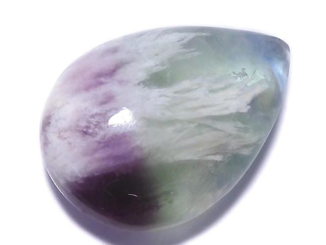 [Video][One of a kind] Angel Feather Fluorite Cabochon 1pc NO.19