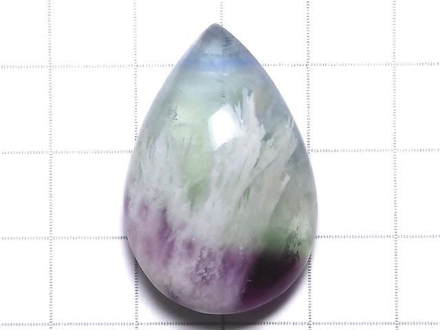 [Video][One of a kind] Angel Feather Fluorite Cabochon 1pc NO.19