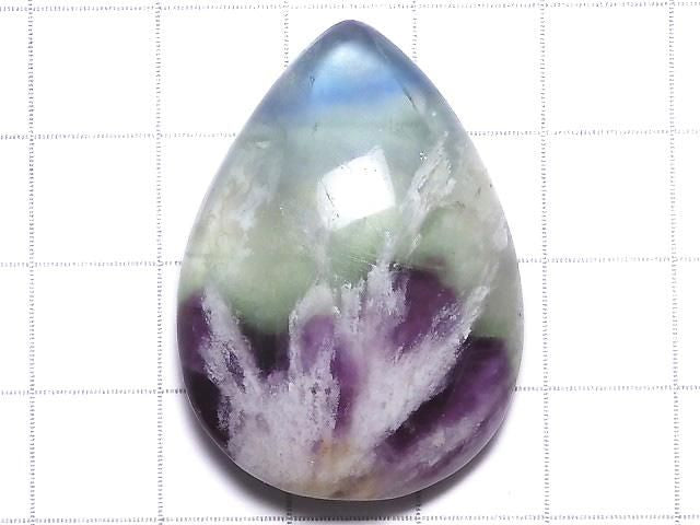 [Video][One of a kind] Angel Feather Fluorite Cabochon 1pc NO.23