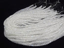[Video] High Quality Rainbow Moonstone AAA- Faced Button Rondelle [S Size] Half or 1strand beads (approx. 15 inches/36 cm)