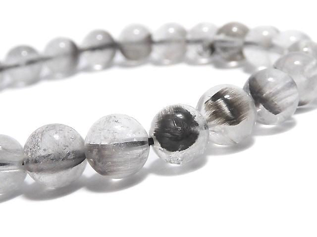 [Video][One of a kind] Platinum Rutilated Quartz AAA- Round 7mm Bracelet NO.5