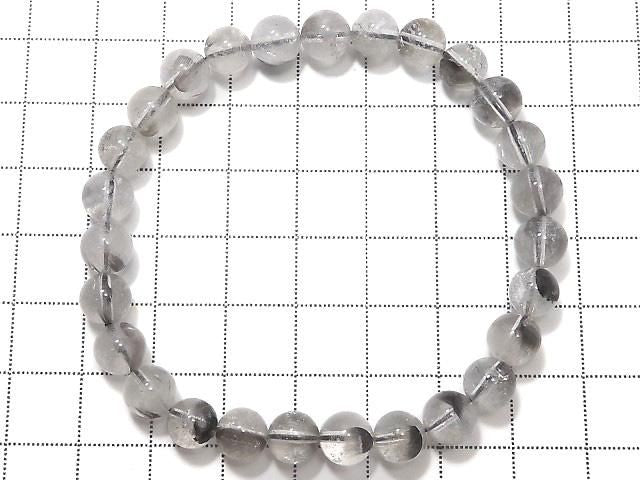 [Video][One of a kind] Platinum Rutilated Quartz AAA- Round 7mm Bracelet NO.5