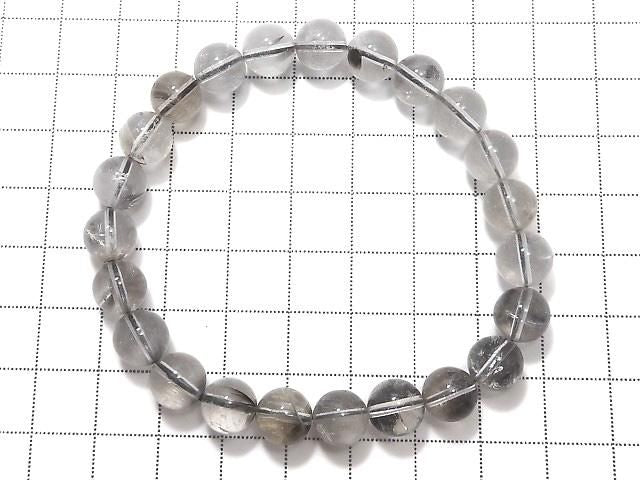 [Video][One of a kind] Platinum Rutilated Quartz AAA- Round 8.5mm Bracelet NO.8
