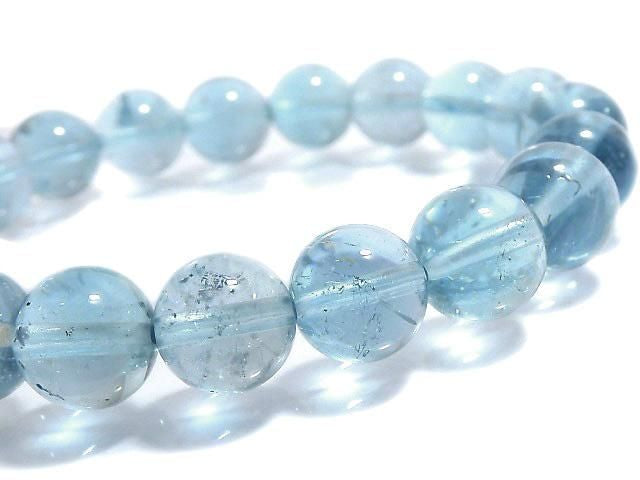 [Video][One of a kind] High Quality Sky Blue Topaz AAA- Round 9.5mm Bracelet NO.101