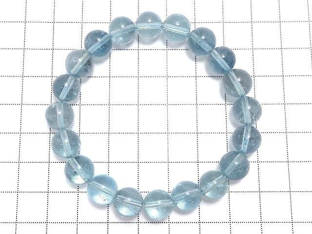 [Video][One of a kind] High Quality Sky Blue Topaz AAA- Round 9.5mm Bracelet NO.101