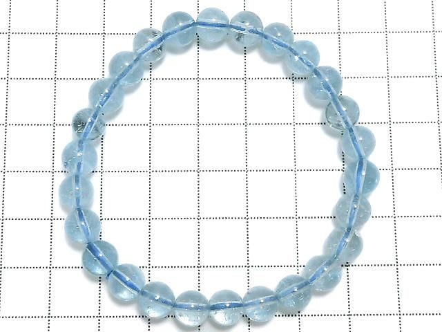 [Video][One of a kind] Sky Blue Topaz AA++ Round 7mm Bracelet NO.1