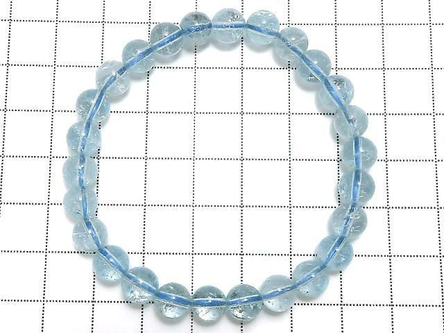 [Video][One of a kind] Sky Blue Topaz AA++ Round 7mm Bracelet NO.3