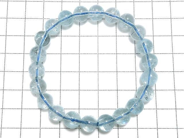 [Video][One of a kind] Sky Blue Topaz AA++ Round 8.5mm Bracelet NO.5