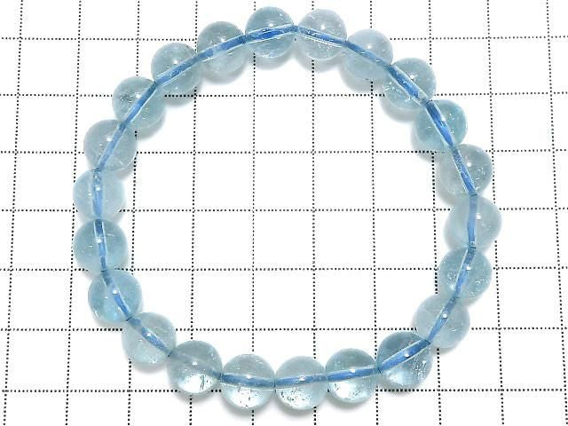 [Video][One of a kind] Sky Blue Topaz AA++ Round 8.5mm Bracelet NO.6