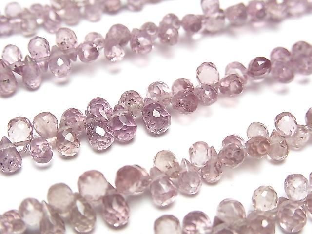 [Video] High Quality Dragon Garnet AAA Drop Faceted Briolette 1strand beads (approx. 5 inches/13 cm)