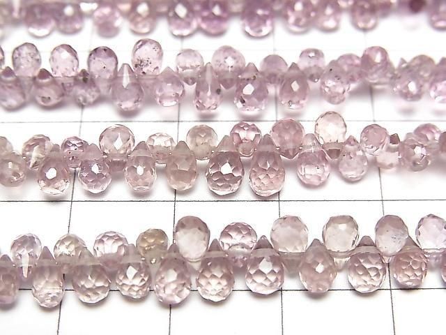 [Video] High Quality Dragon Garnet AAA Drop Faceted Briolette 1strand beads (approx. 5 inches/13 cm)