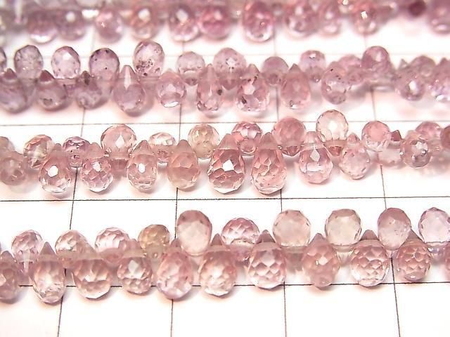 [Video] High Quality Dragon Garnet AAA Drop Faceted Briolette 1strand beads (approx. 5 inches/13 cm)