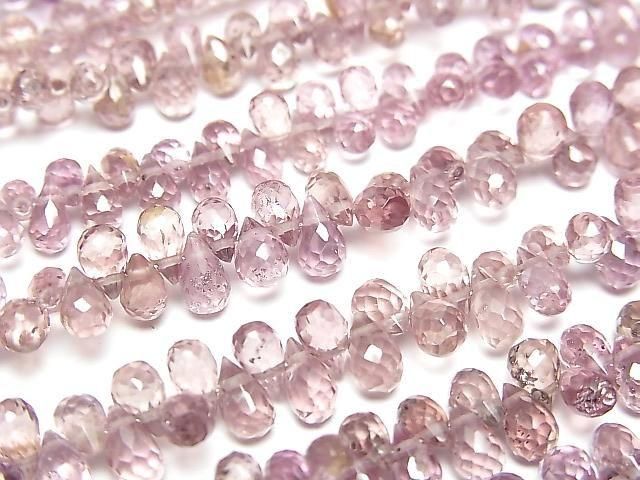 [Video] High Quality Dragon Garnet AAA Drop Faceted Briolette 1strand beads (approx. 5 inches/13 cm)