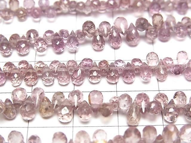 [Video] High Quality Dragon Garnet AAA Drop Faceted Briolette 1strand beads (approx. 5 inches/13 cm)