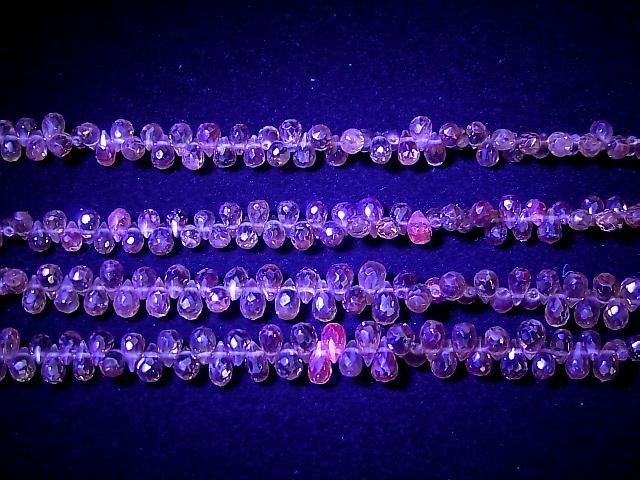 [Video] High Quality Dragon Garnet (Malaya Garnet) AAA Drop Faceted Briolette [Brown] 1strand beads (approx. 5 inches/13 cm)
