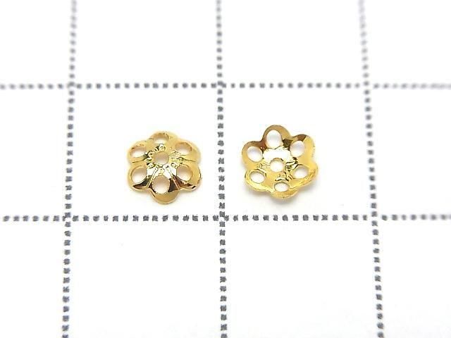 Metal Bead Caps 5x5x1.3mm Gold Color 10pcs