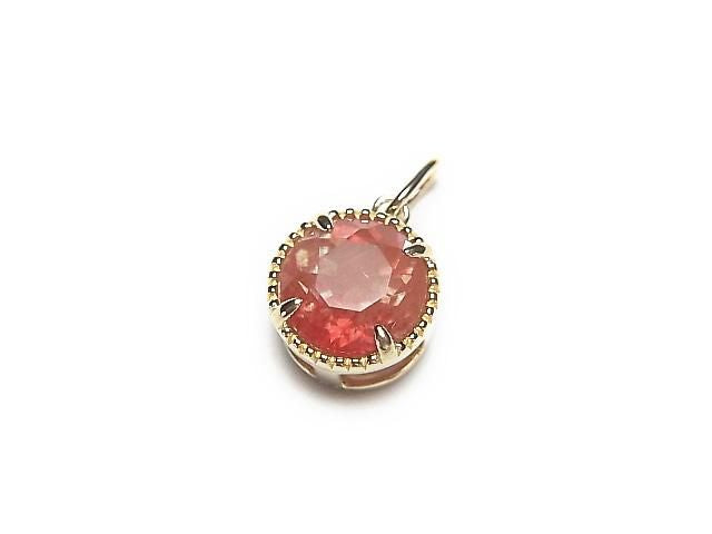 [Video][Japan][K10 Yellow Gold] Pendant Frame (Prong Setting) Round Faceted 4mm Milgrain 1pc