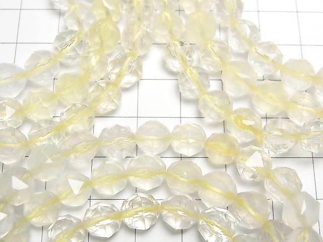 [Video] High Quality! Lemon Quartz AA++ Star Faceted Round 8mm Bracelet