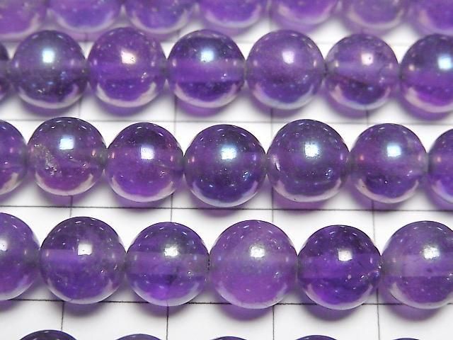 [Video] Flash Amethyst Round 8mm 1strand beads (approx. 15 inches/36 cm)