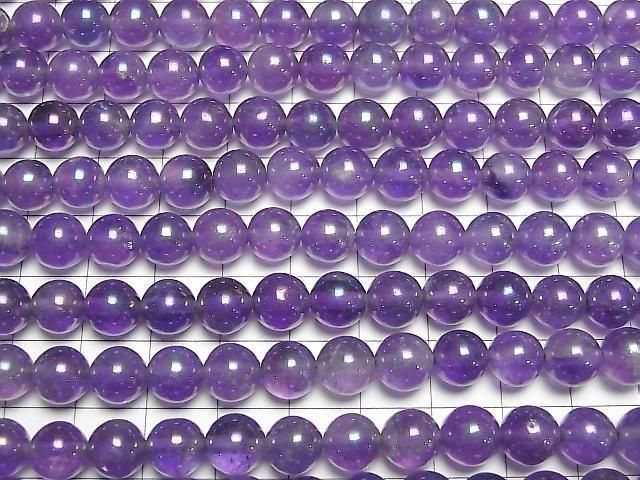 [Video] Flash Amethyst Round 8mm 1strand beads (approx. 15 inches/36 cm)
