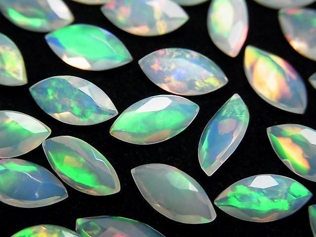 [Video] High Quality Ethiopian Opal AAA Loose Stone Marquise Faceted 10x5mm 2pcs