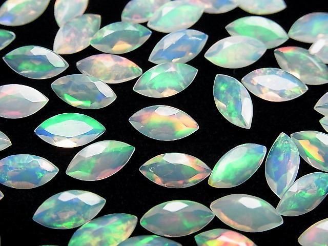 [Video] High Quality Ethiopian Opal AAA Loose Stone Marquise Faceted 10x5mm 2pcs