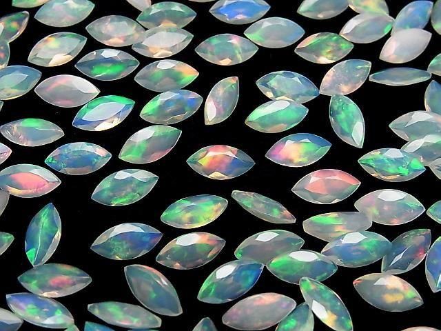 [Video] High Quality Ethiopian Opal AAA Loose Stone Marquise Faceted 10x5mm 2pcs