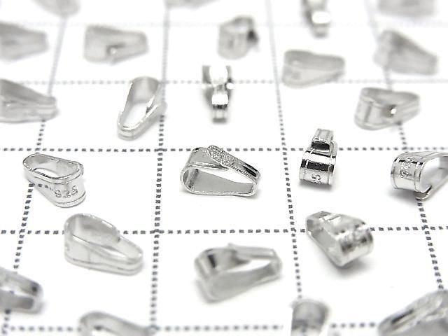 Silver925 Bail 6x2.5x3.5mm Rhodium Plated 2pcs
