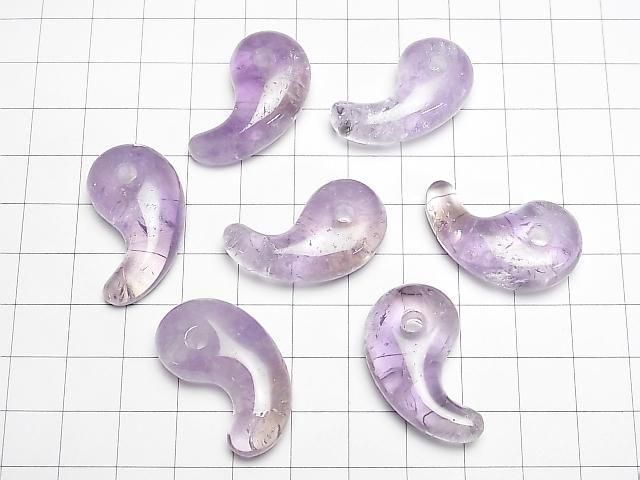 [Video] Light Color Amethyst AA Comma Shaped Bead 30x17mm 1pc