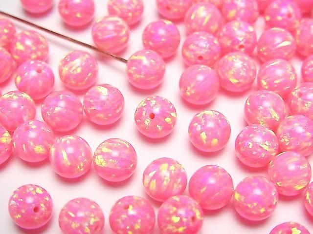 [Video] Kyoto Opal Half Drilled Hole Round 6mm [Pink] 2pcs