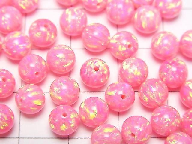 [Video] Kyoto Opal Half Drilled Hole Round 6mm [Pink] 2pcs