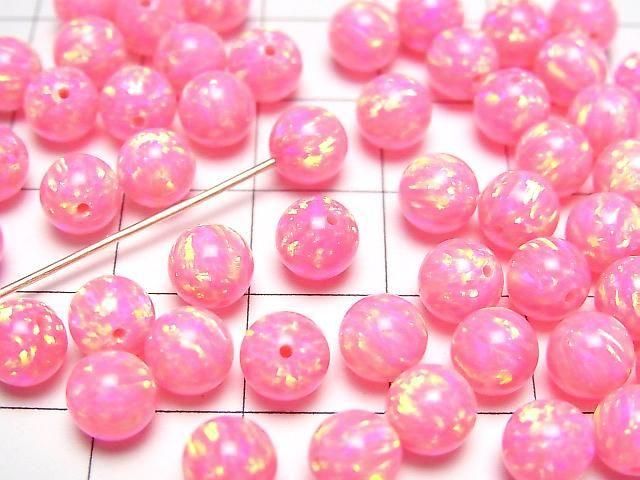 [Video] Kyoto Opal Half Drilled Hole Round 6mm [Pink] 2pcs