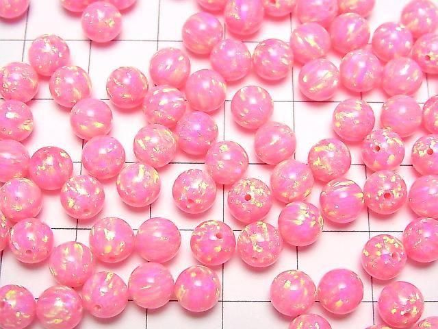 [Video] Kyoto Opal Half Drilled Hole Round 6mm [Pink] 2pcs