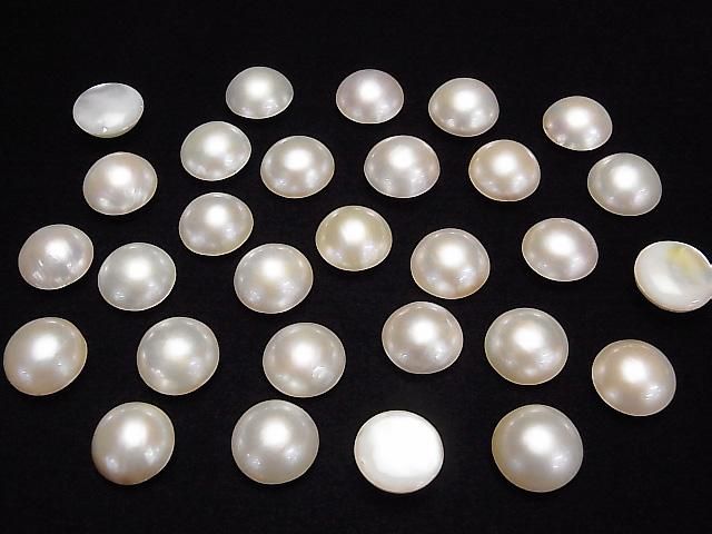 [Video] Mabe Pearl AAA Half-Shaped Round 15-16mm 1pc