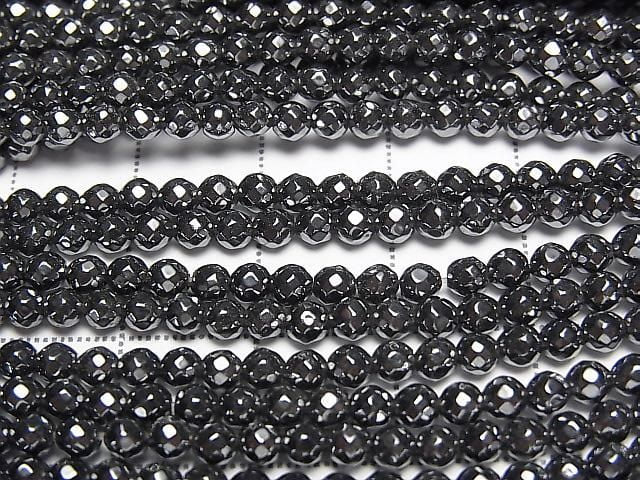 Magnetic! Hematite Faceted Round 3mm 1strand beads (aprx.15inch/38cm)