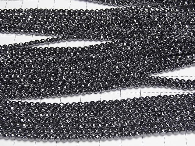 Magnetic! Hematite Faceted Round 3mm 1strand beads (aprx.15inch/38cm)