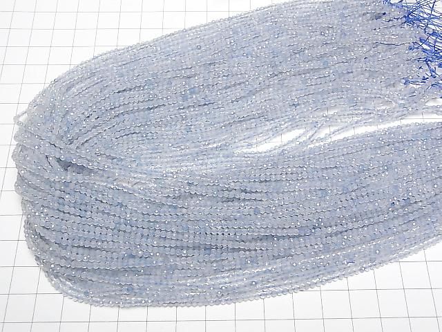 Aquamarine AA++ Faceted Round 2mm 1strand beads (aprx.15inch/37cm)High Quality!